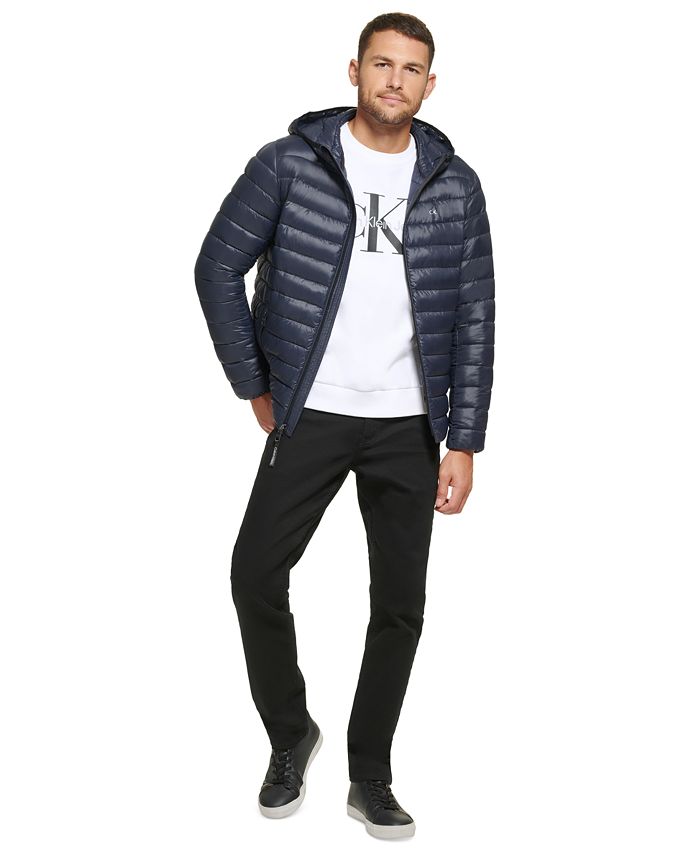 Calvin Klein Men's Hooded & Quilted Packable Jacket - Macy's