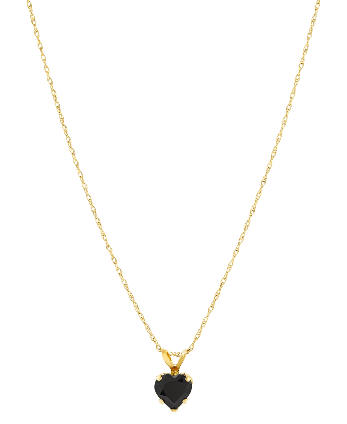 2-Pc. SetHeart Pendant Necklace & Matching Stud Earrings in 10k Gold - Onyx