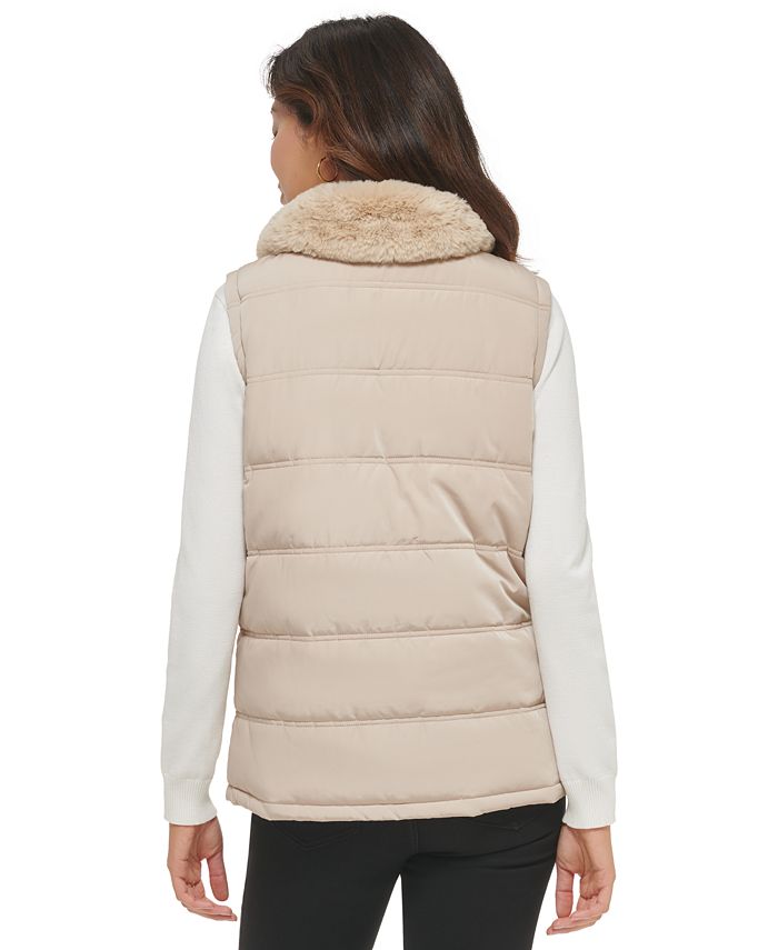 Calvin Klein Faux Fur Collar Puffer Vest & Reviews Coats & Jackets