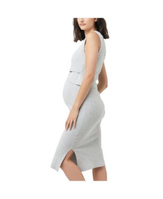 Maternity Layered Knit Nursing Dress