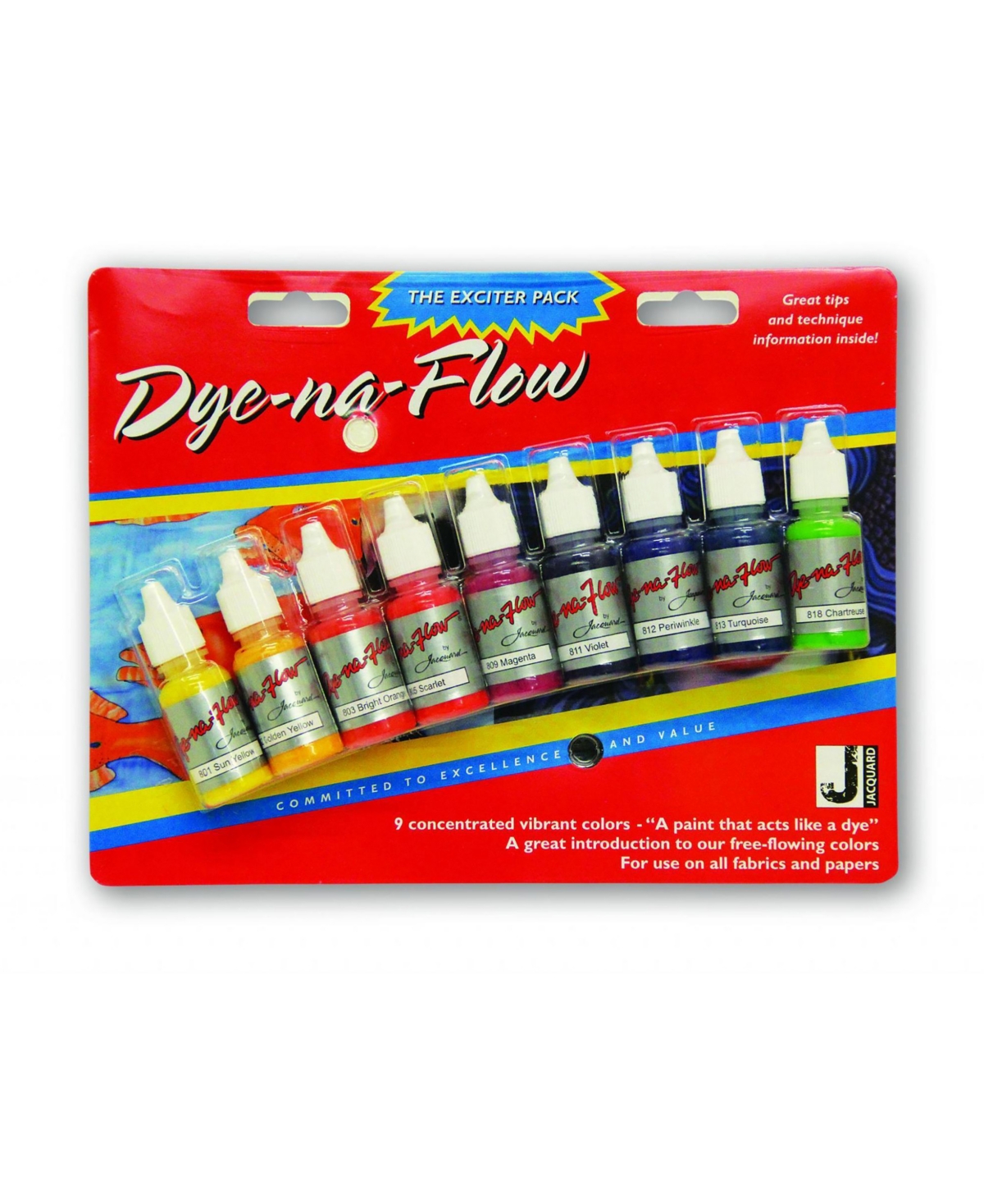 Dye-na-flow Exciter 9 Piece Pack - Multi