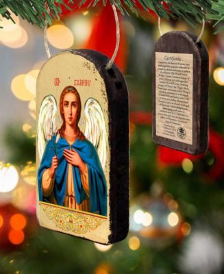 Saint Gabriel The Archangel Wooden Greek Christian Orthodox Icon Ornament