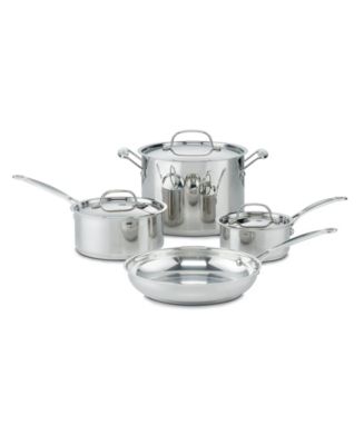 Cuisinart Chef's Classic Stainless Steel 7 Piece Cookware Set - Macy's