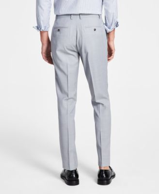 Men's Slim-Fit Wool Sharkskin Suit Pants, Created for Macy's