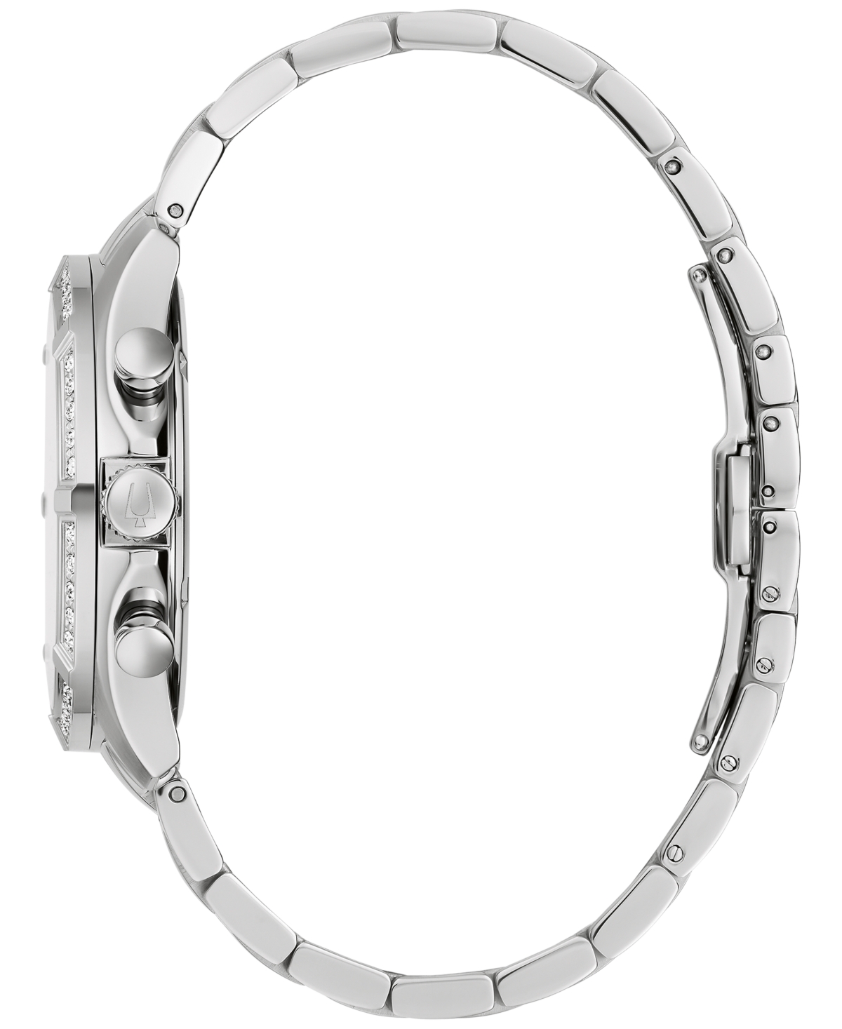 Bulova Men's Chronograph Classic Diamond (1/8 ct. t.w.) Stainless Steel Bracelet Watch 44mm, A Macy's Exclusive Style - Silver-tone