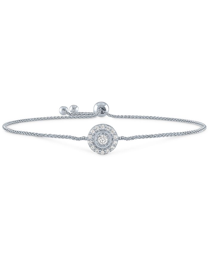 Diamond cluster hotsell bolo bracelet