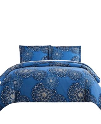 Midnight Floral 3-Pc. Comforter Set, Full/Queen