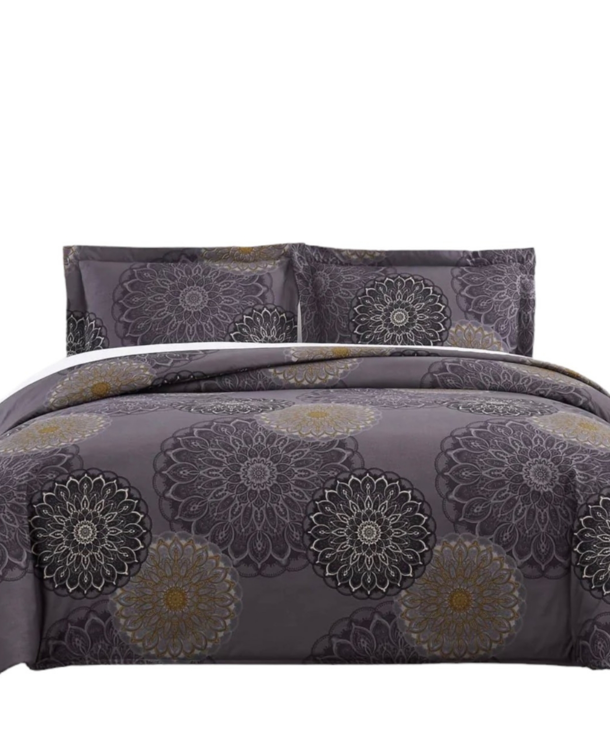 Southshore Fine Linens Midnight Floral 3-Pc. Comforter Set