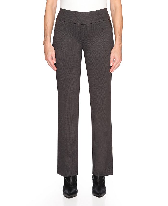 Cooper & Ella Women's Pull On Bootcut Pants with Pleather Detail Macy's