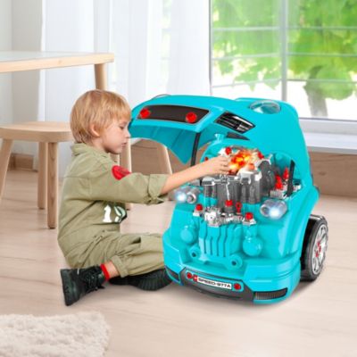 Mechanic Kids Truck Engine Toy Set, Car Service Play Set,