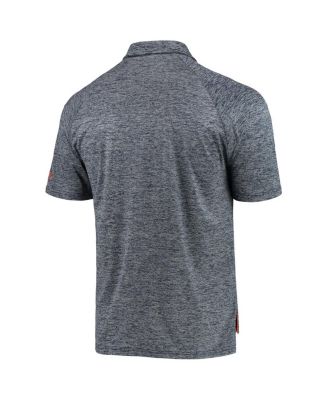 Men's Heathered Navy Virginia Cavaliers Down Swing Raglan Team Polo Shirt