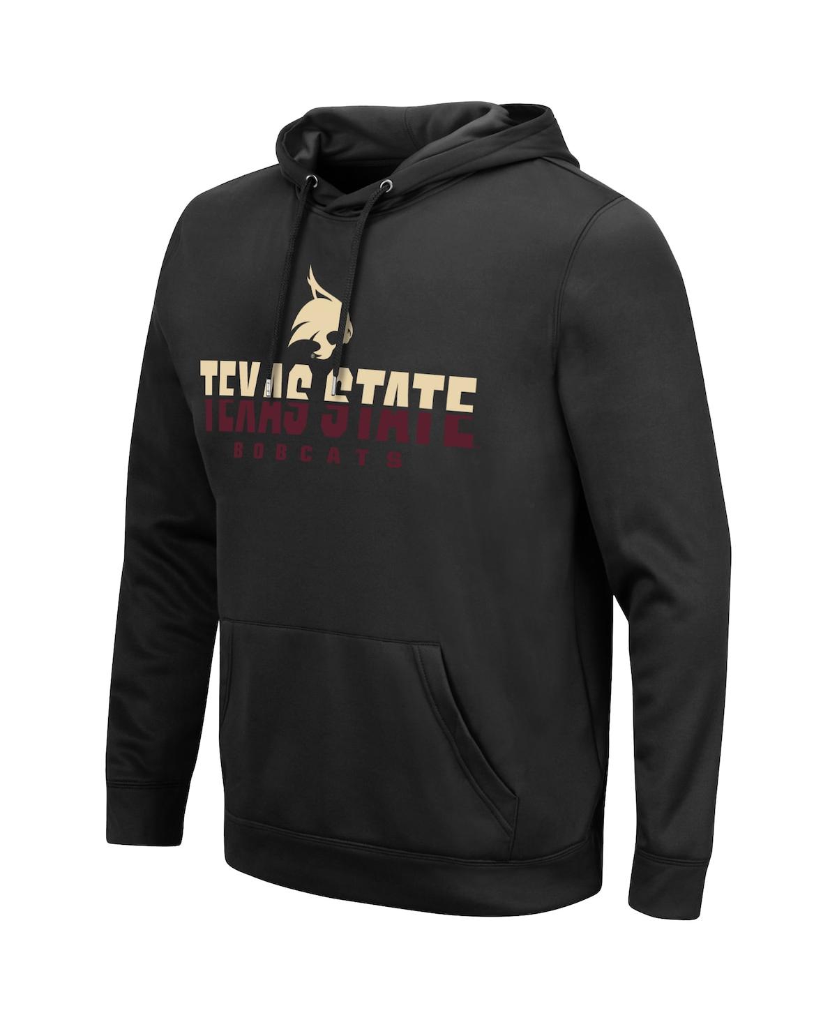 Colosseum Black Texas State Bobcats Lantern Pullover Hoodie In Black