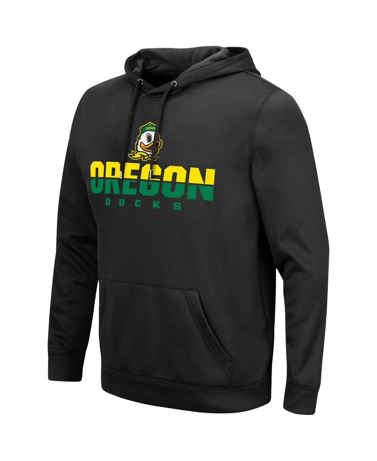 Colosseum Men's Black Oregon Ducks Lantern Pullover Hoodie In Black