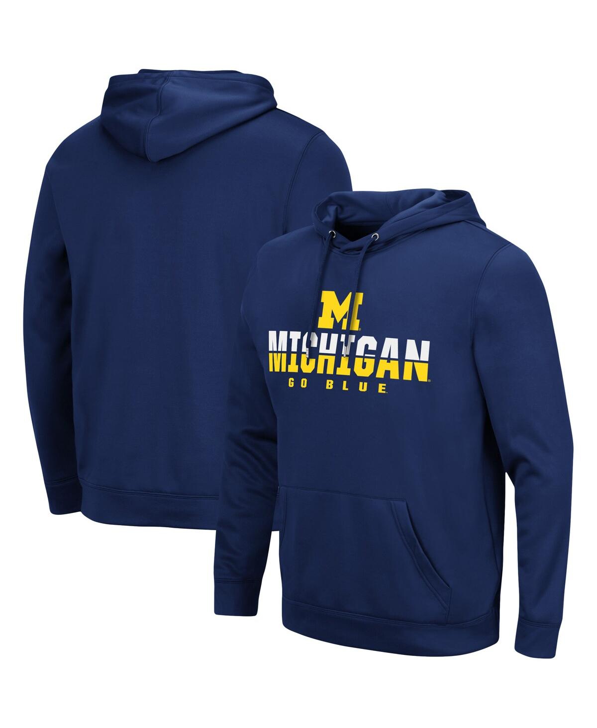Colosseum Navy Kent State Golden Flashes Lantern Pullover Hoodie In Navy