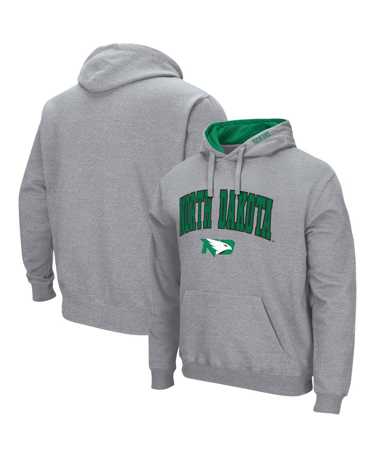 Shop Colosseum Men's  Heathered Gray North Dakota Arch And Logo Pullover Hoodie