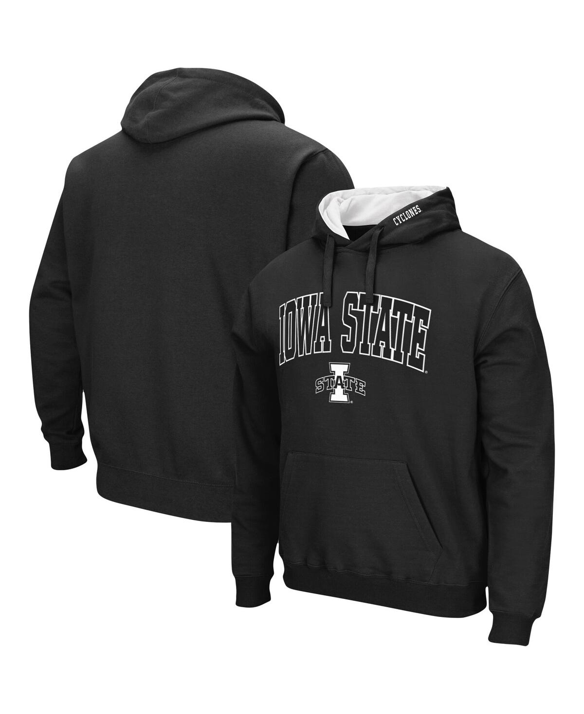 Colosseum Men's Iowa State Cyclones Arch & Logo 3.0 Pullover Hoodie In Black