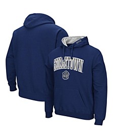 Men's Navy Georgetown Hoyas Arch and Logo Pullover Hoodie
