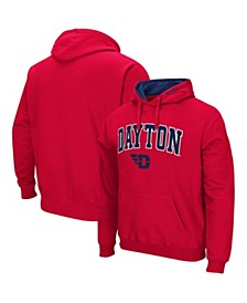 Men's Red Dayton Flyers Arch and Logo Pullover Hoodie