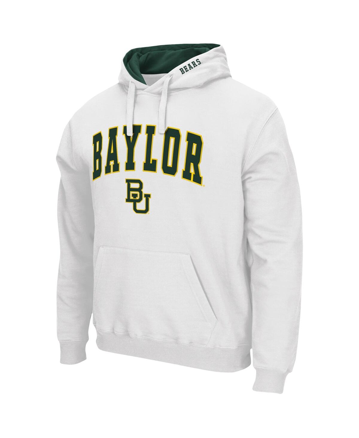 Colosseum Men's White Baylor Bears Arch Logo 3.0 Pullover Hoodie In White