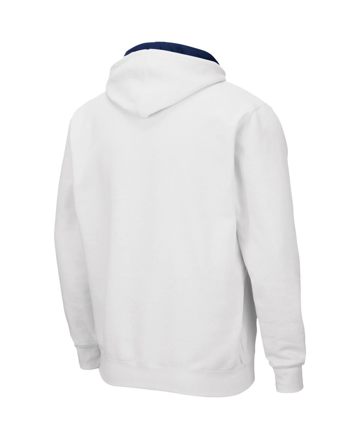 Shop Colosseum Men's  White Michigan Wolverines Arch And Logo 3.0 Full-zip Hoodie