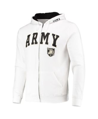 Men's White Army Black Knights Arch and Logo 3.0 Full-Zip Hoodie