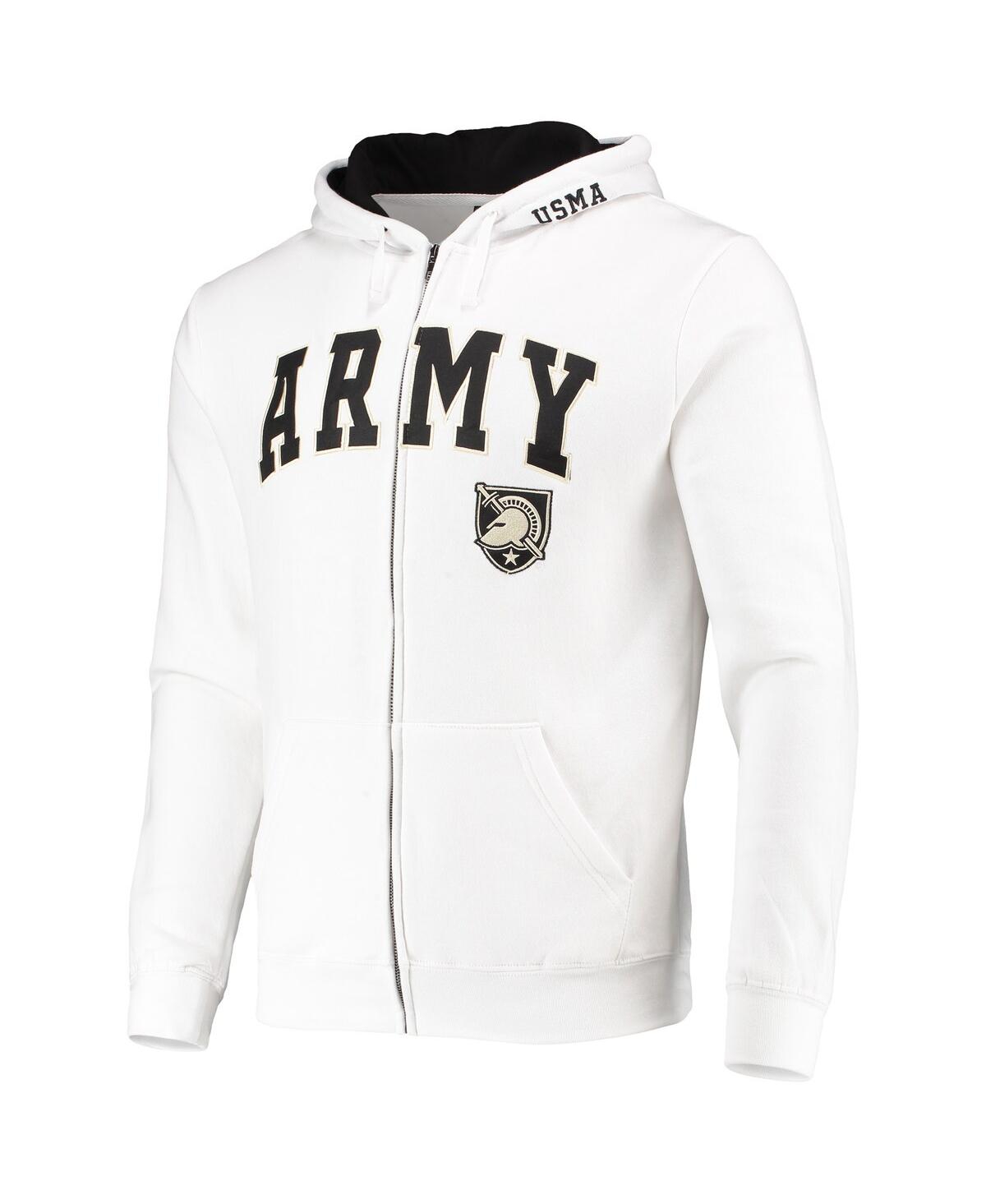 Colosseum Men's  White Army Black Knights Arch And Logo 3.0 Full-zip Hoodie In White