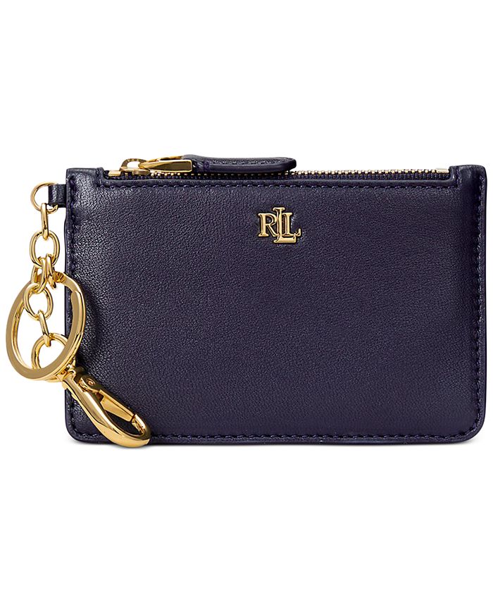 Lauren Ralph Lauren Nappa Leather Zip Card Case - Macy's