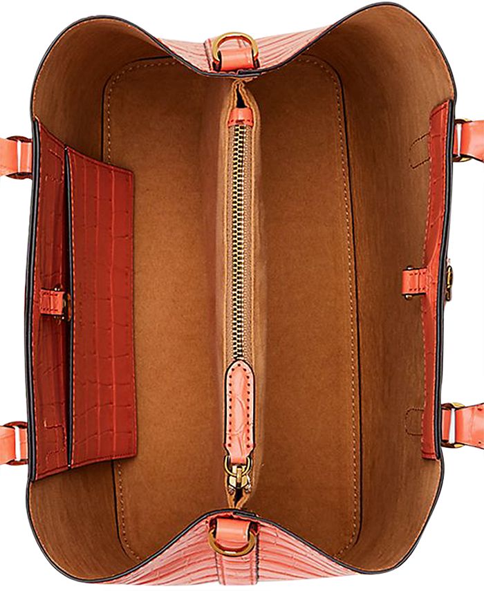 Lauren Ralph Lauren Embossed Leather Medium Marcy Satchel Macy's