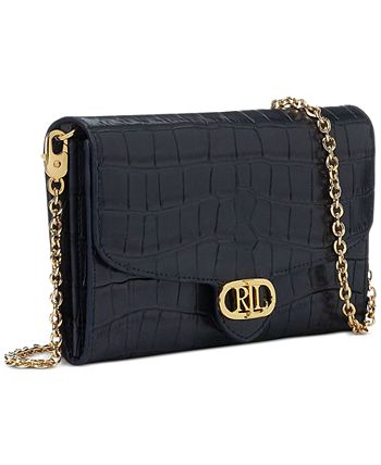 Lauren Ralph Lauren Embossed Leather Medium Adair Crossbody Macy s
