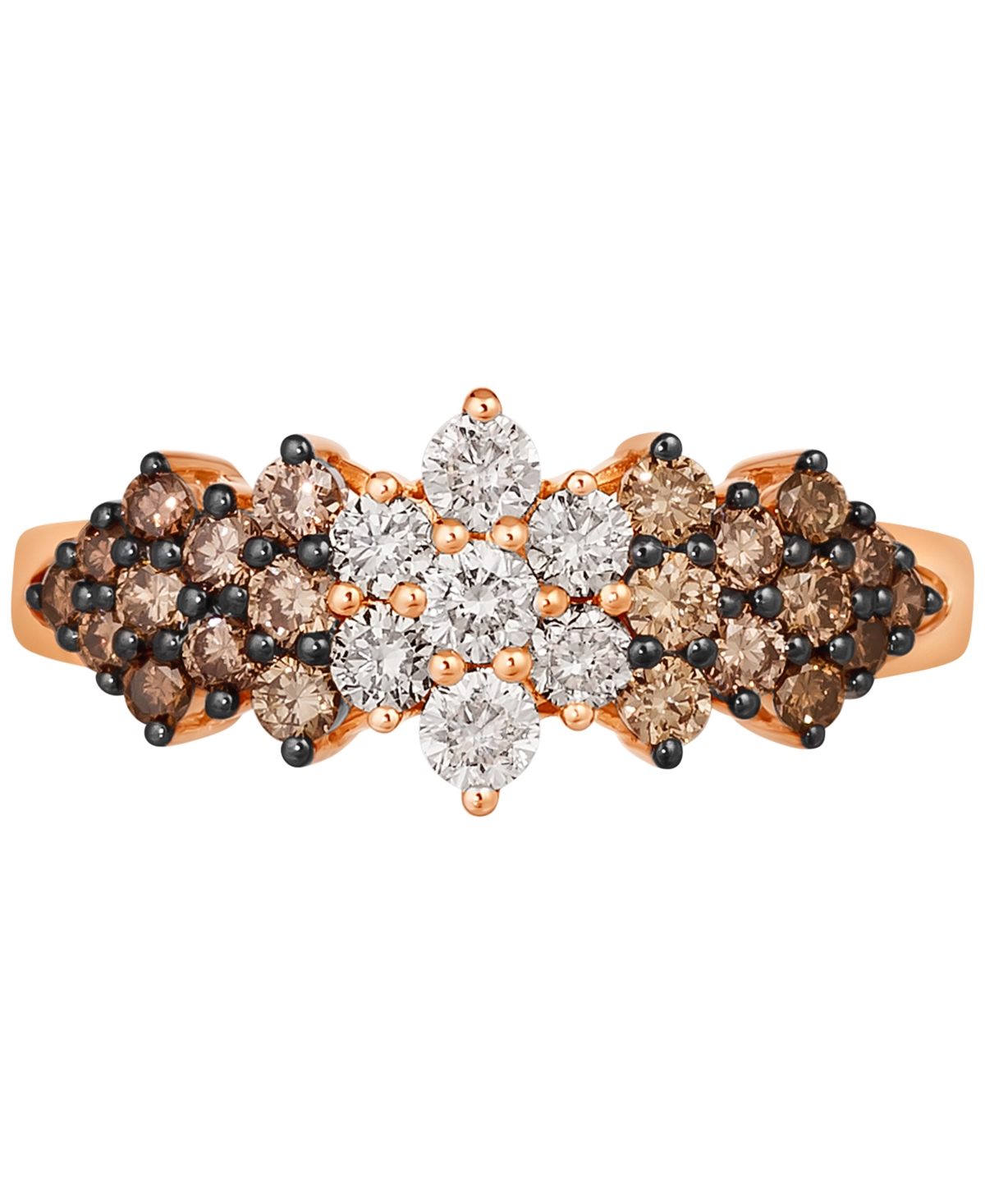 Le Vian Chocolate Ombre Diamond Cluster Ring (1 Ct. T.w.) In 14k Rose Gold, White Gold Or Yellow Gold In Gold