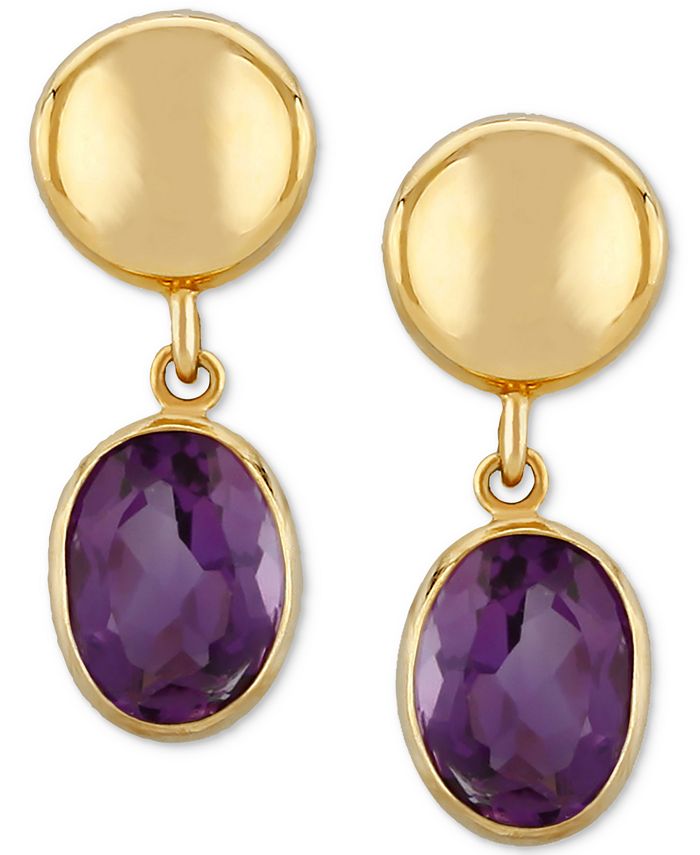 Macy's store amethyst earrings