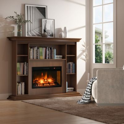 27" 1400W Electric Fake Flame Fireplace Insert Space Heater w/ Remote