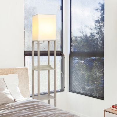 Maxwell 63" LED Shelf Lamp with USB Port and Power Outlet