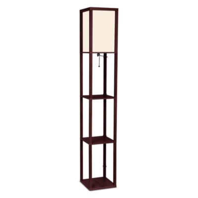 Maxwell 63" LED Shelf Column Floor Lamp with Lantern Shade