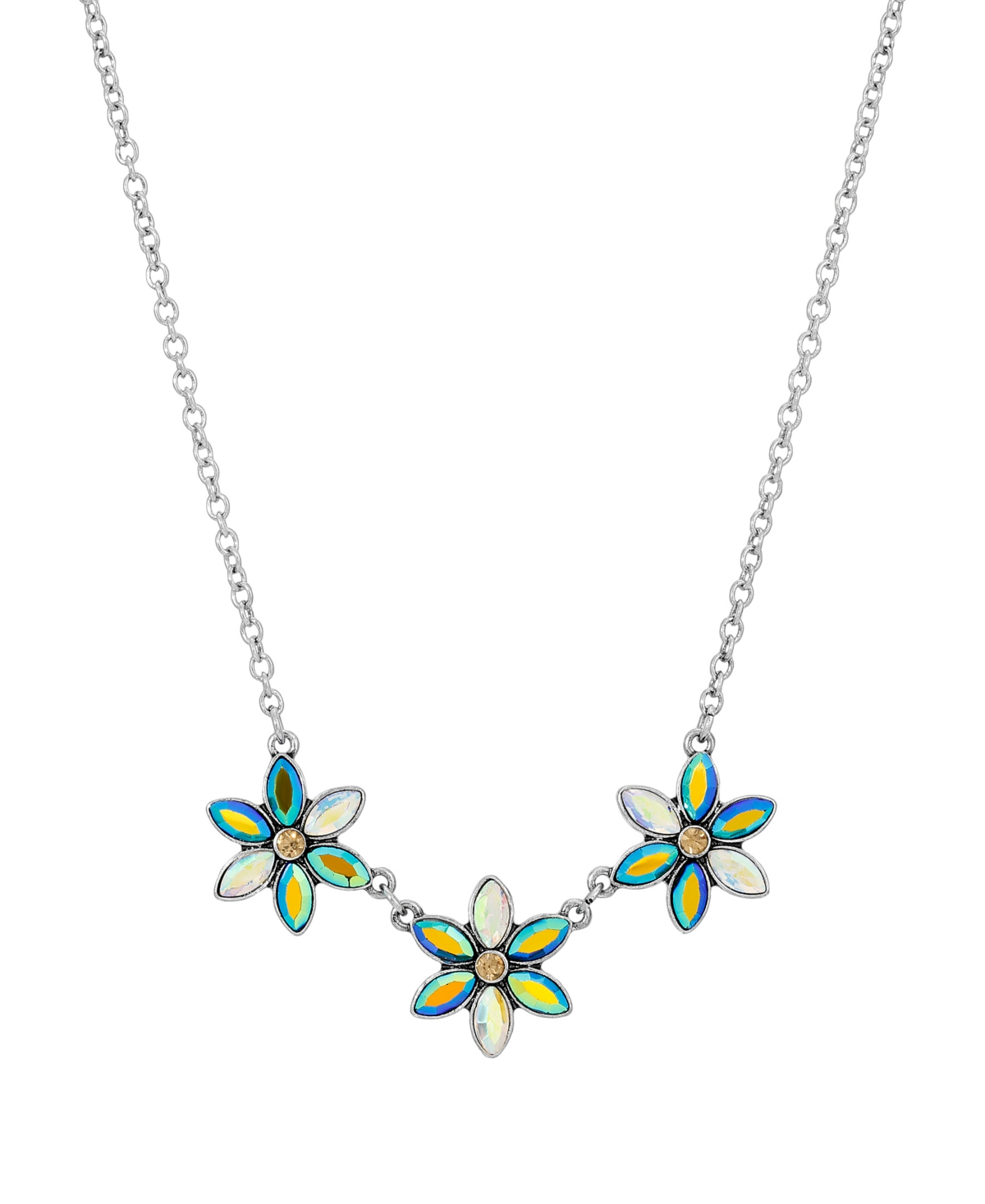 2028 Ab Flower Necklace In Multi