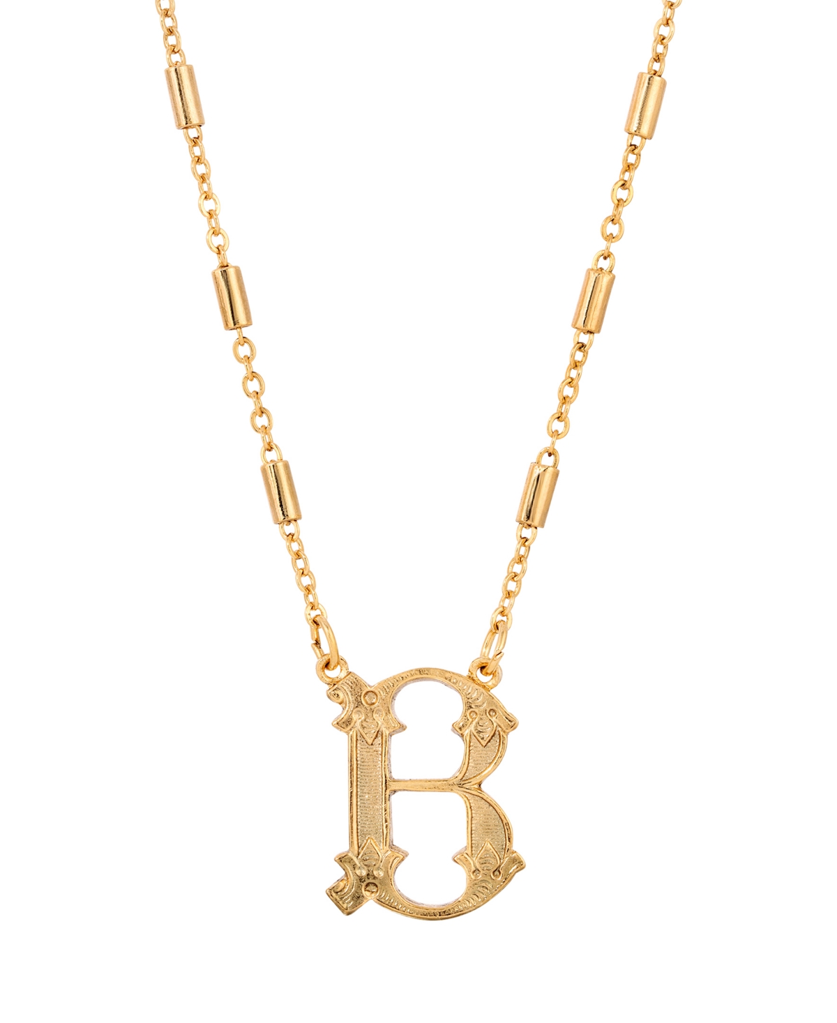 2028 Initial Necklace In Yellow-b