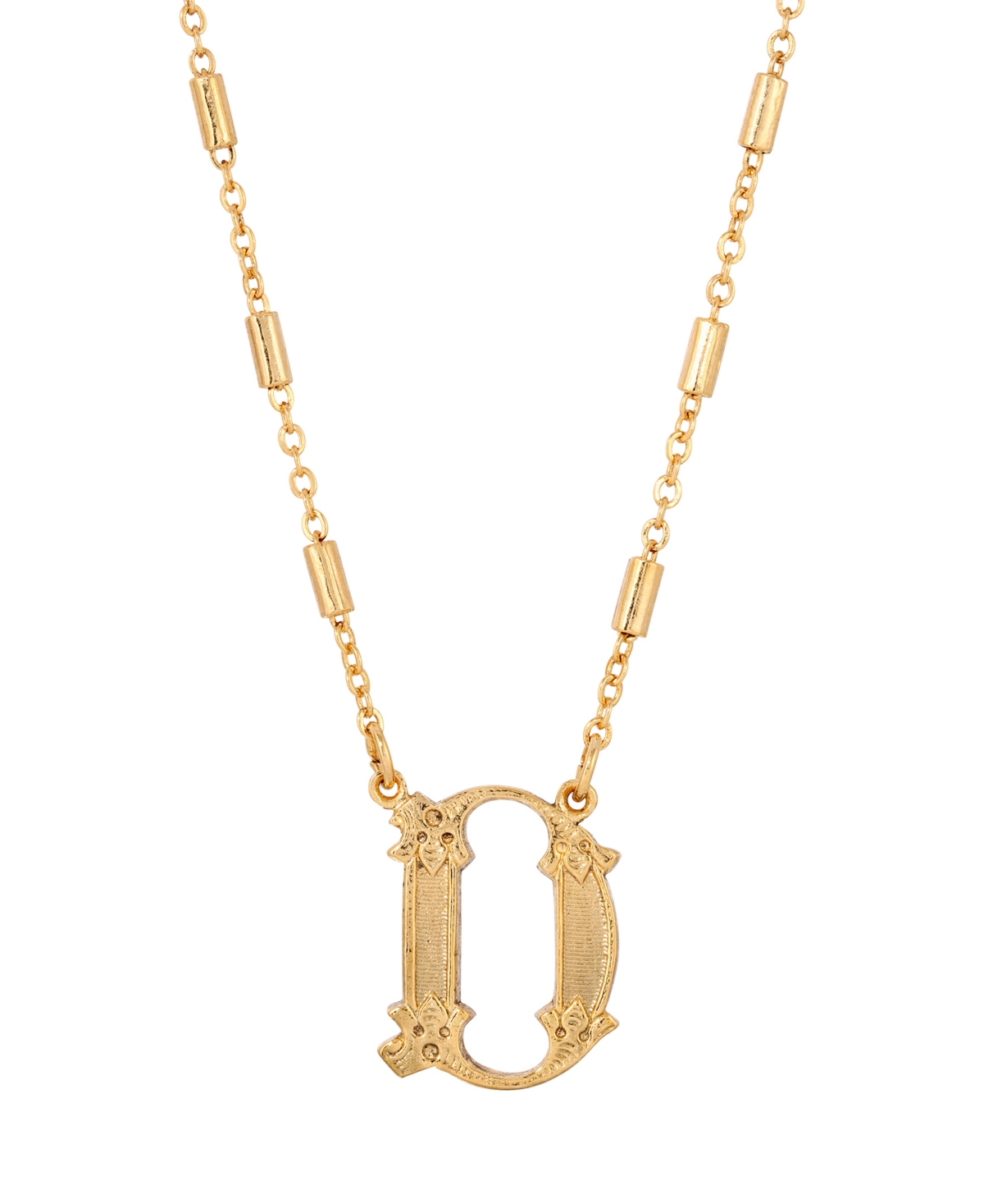 2028 Initial Necklace In Yellow- D