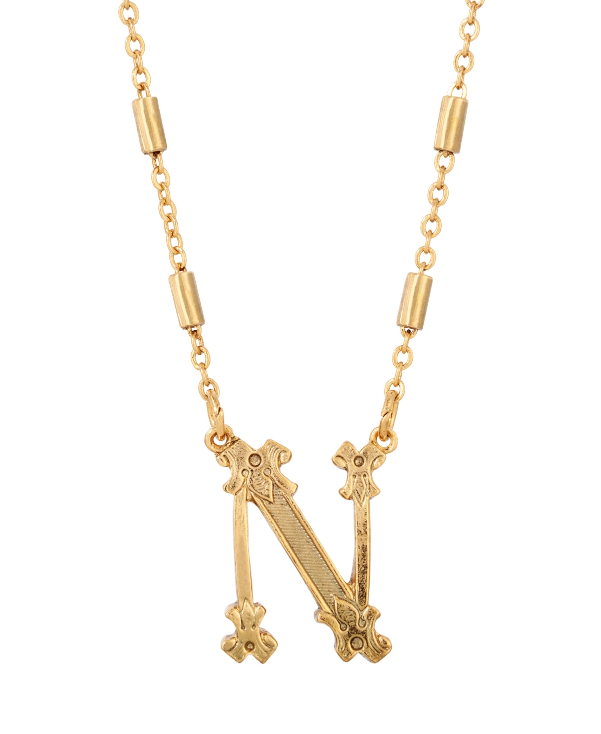 2028 Initial Necklace In Yellow-n
