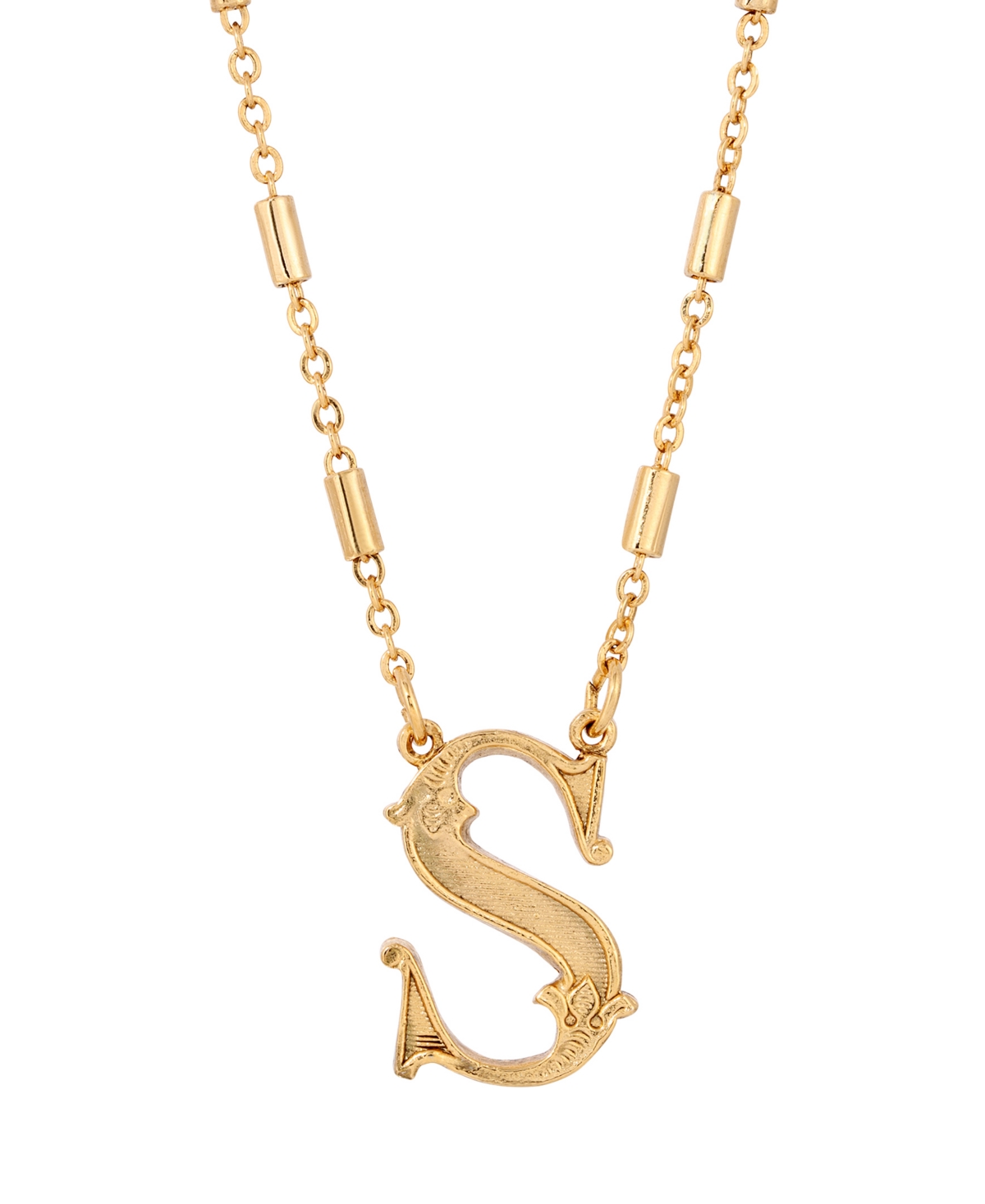 2028 Initial Necklace In Yellow-s