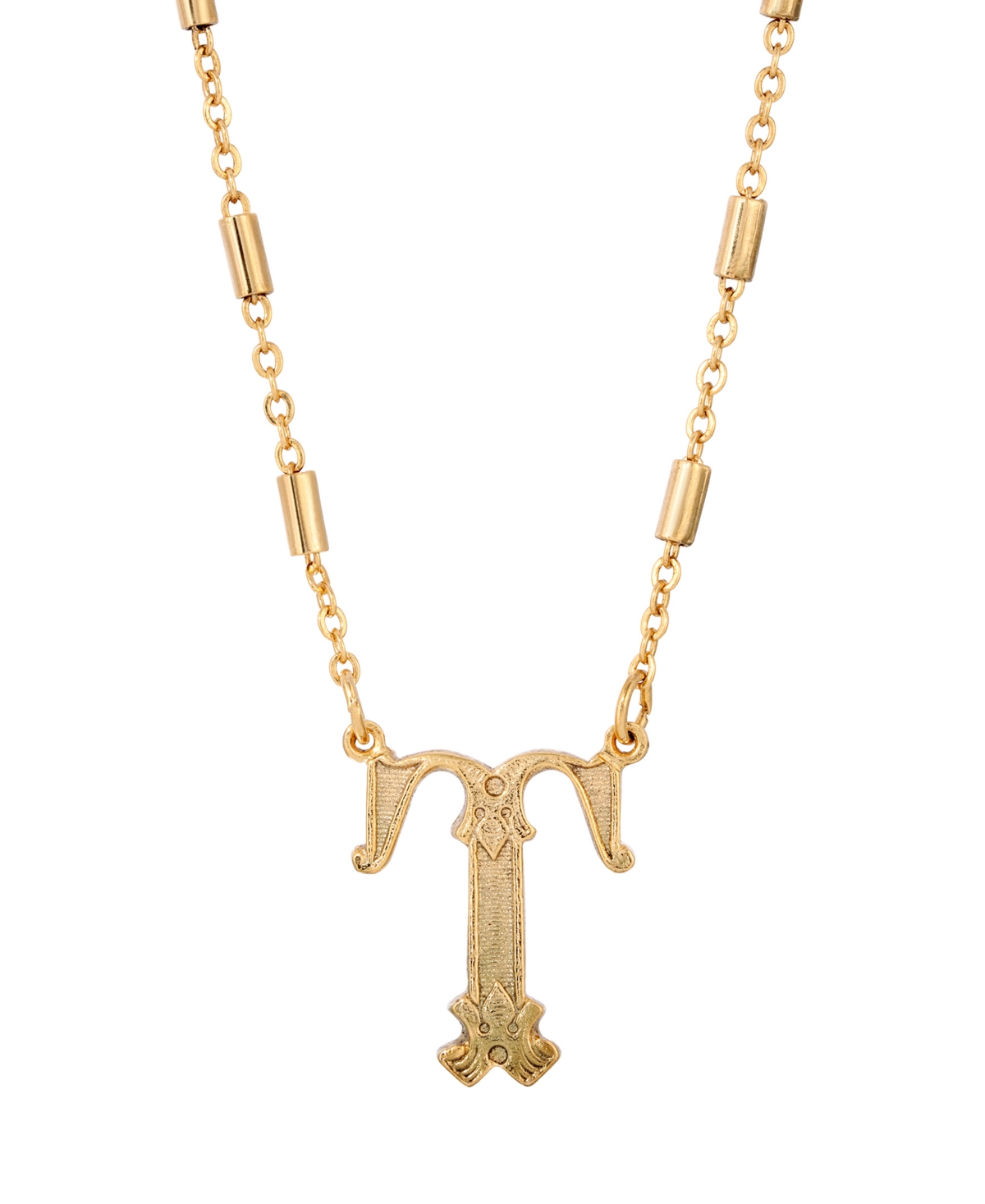 2028 Initial Necklace In Yellow-t
