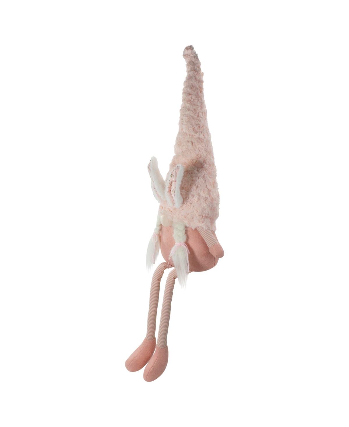 Sitting Easter Gnome with Bunny Ears and Dangling Legs,
