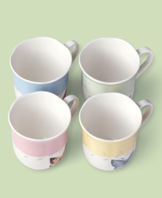 Butterfly Meadow 12 oz. Porcelain Mugs, Set of 4