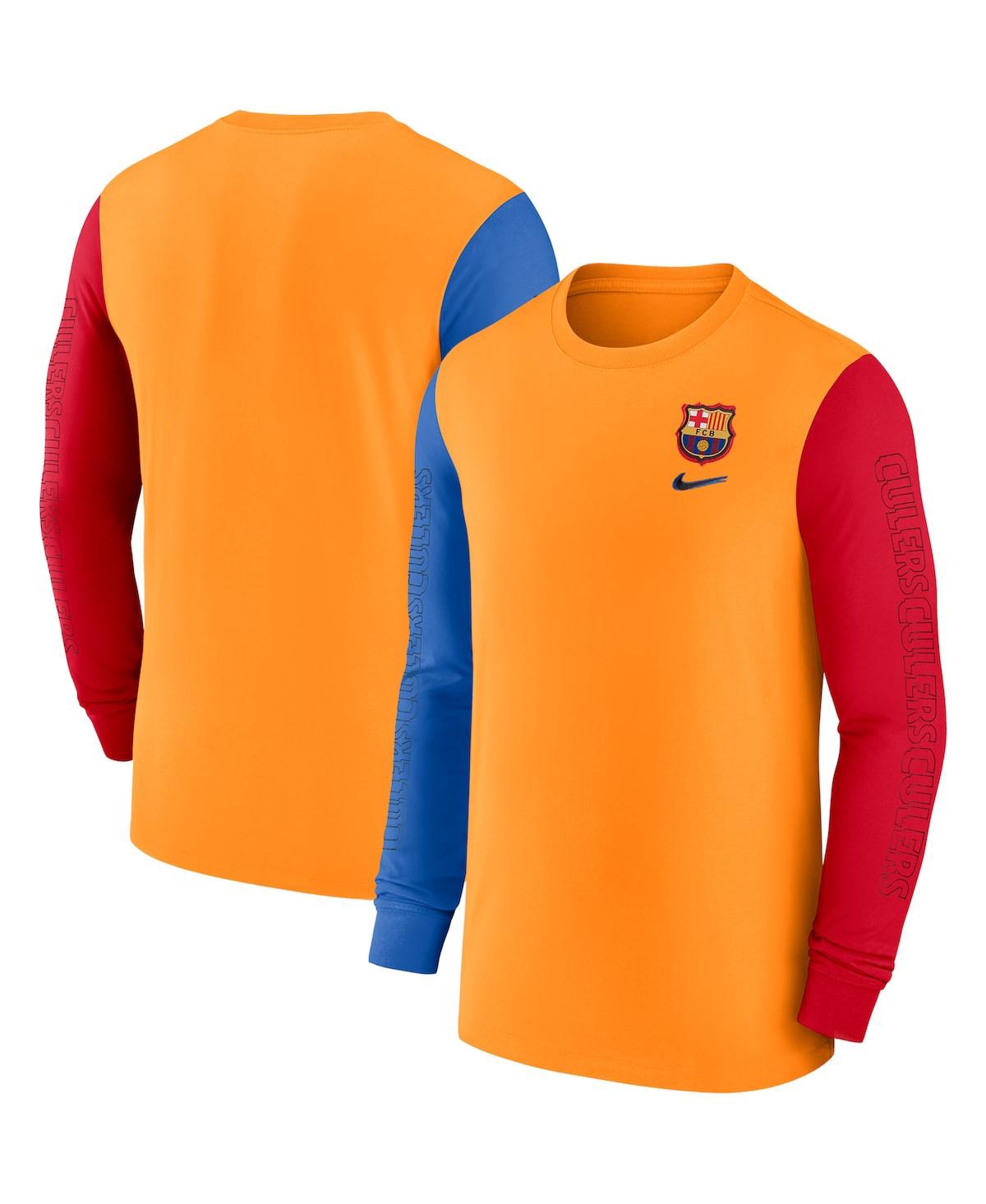 Men's NikeBarcelona Ignite Long Sleeve T-shirt - Orange