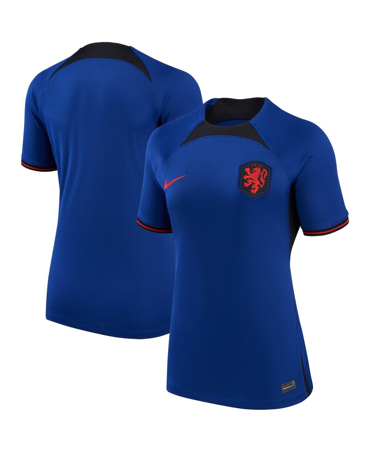 Women's NikeNetherlands National Team 2022/23 Away Breathe Stadium Replica Blank Jersey - Royal
