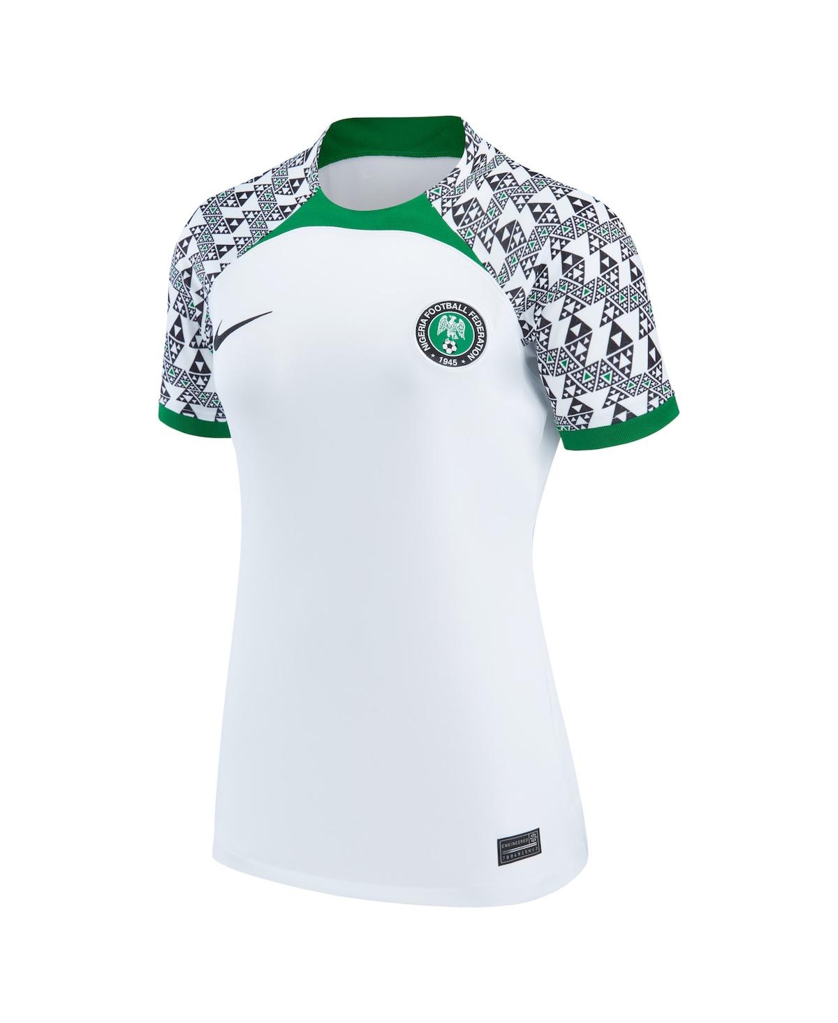 Women's NikeNigeria National Team 2022/23 Away Breathe Stadium Replica Blank Jersey - White