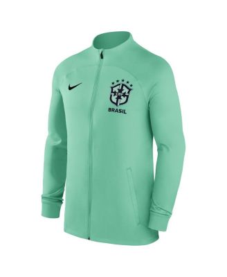 Men's Brazil National Team Green Strike Raglan Full-Zip Performance Track Jacket