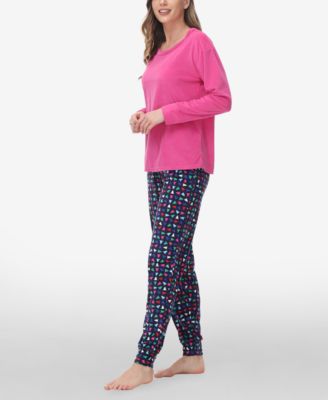 Women's Long Sleeve Crew Top with Jogger, Set of 2