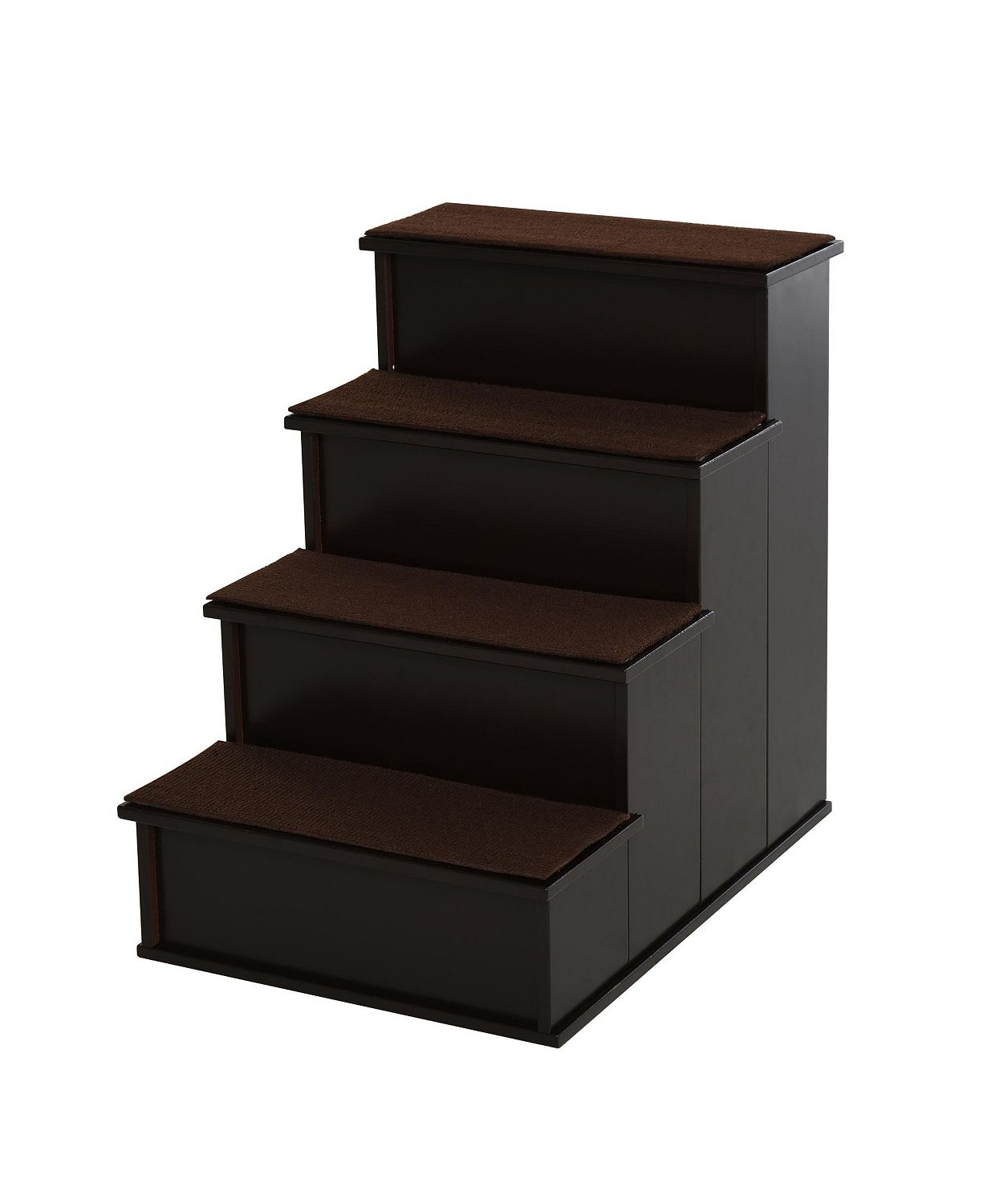 4-Step Wooden Pet Stairs, Small Animal Steps w/ Cushion 22 Lbs
