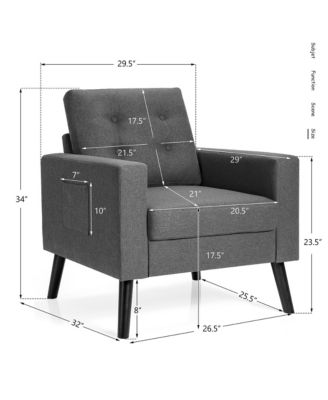 Modern Accent Armchair Upholstered Single Sofa Chair