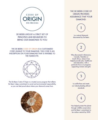 Certified Diamond Halo Engagement Ring (1-1/3 ct. t.w.) in 14k White Gold featuring diamonds with the De Beers Code of Origin, Created for Macy's